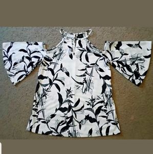 Worthington Cold Shoulder Blouse